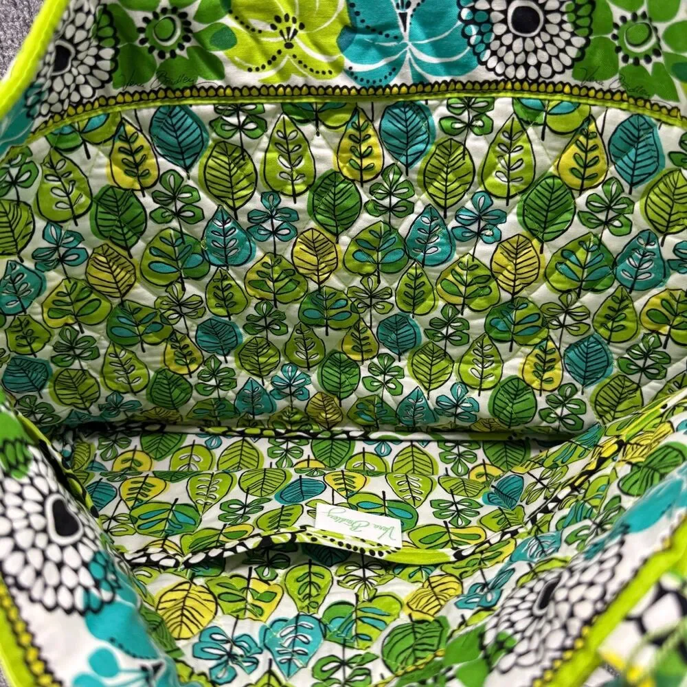 Vera Bradley Tote Bag‎ East West Limes Up Floral Quilted Boho Hippie Bag